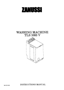 Manual Zanussi TLS1083V Washing Machine