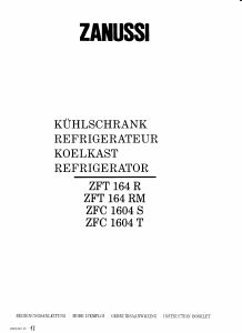 Manual Zanussi ZFC1604S Refrigerator