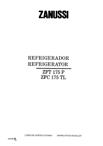 Manual de uso Zanussi ZFT175P Refrigerador