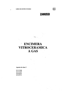 Manual de uso Zanussi Z31VGB Placa