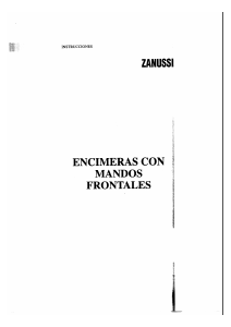 Manual de uso Zanussi Z40LXP Placa