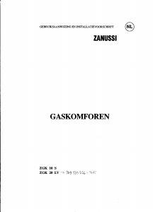 Handleiding Zanussi ZGK10S Kookplaat