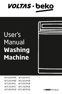 Manual Voltas BEKO WTL60UPGC Washing Machine