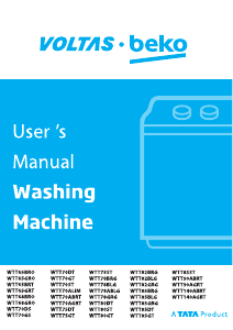 Manual Voltas BEKO WTT70AGRT Washing Machine