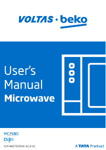 Manual Voltas BEKO MC25BD Microwave