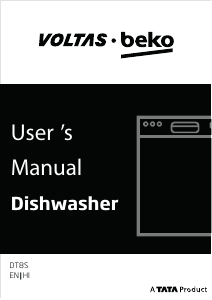 Manual Voltas BEKO DT8S Dishwasher