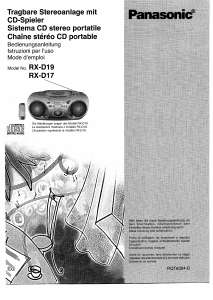 Manuale Panasonic RX-D19EG Stereo set