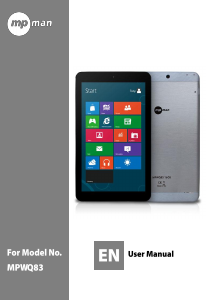 Manual Mpman MPWQ83 Tablet