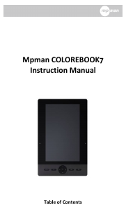 Manual Mpman COLOREBOOK7 Tablet