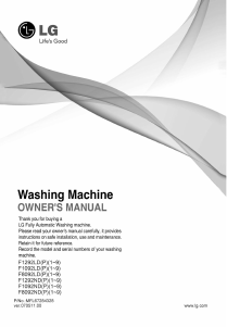 Manual LG F1292ND Washing Machine
