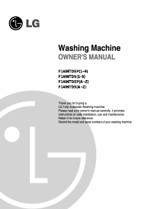 Manual LG F1406TDSPU Washing Machine