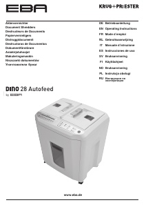 Manual de uso EBA DINO 28 Autofeed Destructora