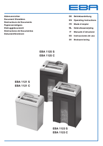 Manuale EBA 1121 C Distruggidocumenti