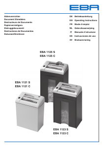 Handleiding EBA 1123 C Papiervernietiger