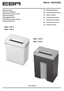 Manual EBA 1126 C Paper Shredder