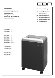 Manual EBA 1322 S Paper Shredder