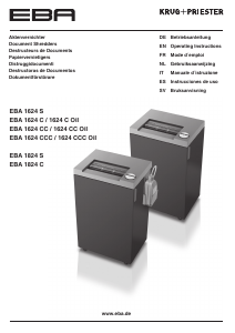 Manuale EBA 1624 CC Distruggidocumenti