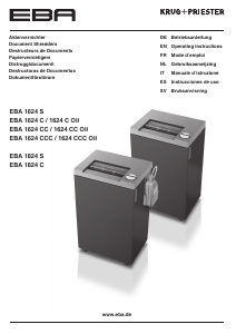 Manual de uso EBA 1624 CCC Destructora