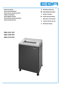 Manuale EBA 2231 C Distruggidocumenti