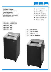 Handleiding EBA 5139 CC Papiervernietiger