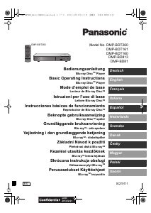 Használati útmutató Panasonic DMP-BDT161EG Blu-ray lejátszó