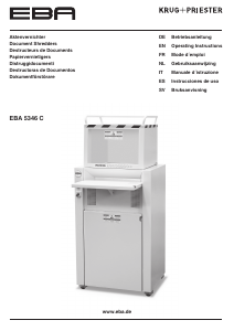 Manual de uso EBA 5346 C Destructora