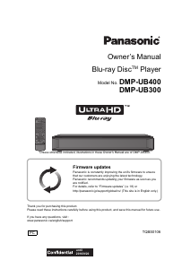Manual Panasonic DMP-UB300EGK Blu-ray Player