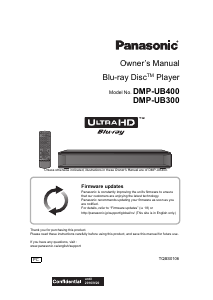 Bruksanvisning Panasonic DMP-UB300EGK Blu-ray spelare