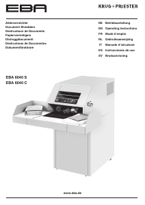 Handleiding EBA 6040 C Papiervernietiger