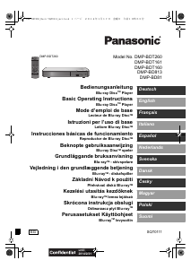 Használati útmutató Panasonic DMP-BDT260EG Blu-ray lejátszó