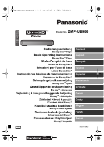 Bruksanvisning Panasonic DMP-UB900EG Blu-ray spelare