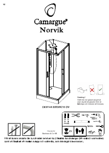 説明書 Camargue Norvik (90x90x215) シャワールーム