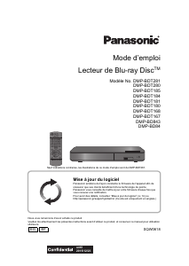 Mode d’emploi Panasonic DMP-BD843EG Lecteur de blu-ray