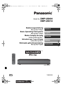 Bedienungsanleitung Panasonic DMP-UB314EG Blu-ray player