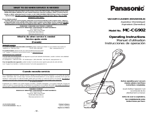 Mode d’emploi Panasonic MC-CG902 Aspirateur