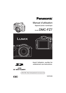 Mode d’emploi Panasonic DMC-FZ7 Lumix Appareil photo numérique