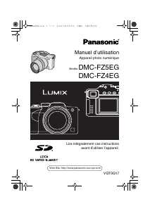 Mode d’emploi Panasonic DMC-FZ5EG Lumix Appareil photo numérique