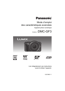 Mode d’emploi Panasonic DMC-GF3 Lumix Appareil photo numérique