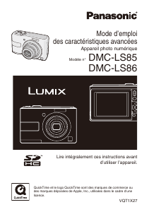 Mode d’emploi Panasonic DMC-LS86 Lumix Appareil photo numérique