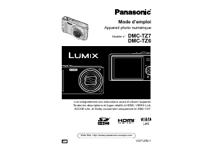 Mode d’emploi Panasonic DMC-T26 Lumix Appareil photo numérique