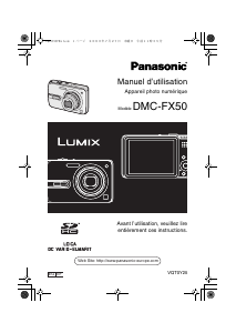 Mode d’emploi Panasonic DMC-FX50 Lumix Appareil photo numérique