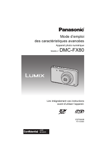 Mode d’emploi Panasonic DMC-FX80EG Lumix Appareil photo numérique