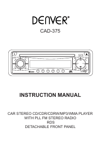 Handleiding Denver CAD-375 Autoradio