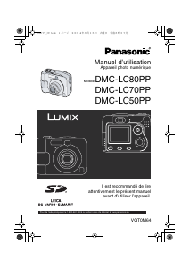 Mode d’emploi Panasonic DMC-LC80PP Lumix Appareil photo numérique