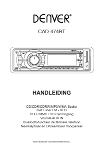 Handleiding Denver CAD-474BT Autoradio