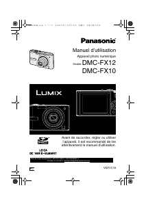 Mode d’emploi Panasonic DMC-FX10 Lumix Appareil photo numérique