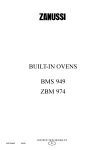 Handleiding Zanussi BMS949XS Oven