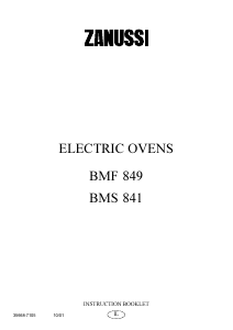 Manual Zanussi BMS841X Oven