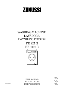 Hướng dẫn sử dụng Zanussi FE 1027 G Máy giặt
