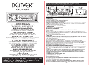 Manual de uso Denver CAU-430BT Radio para coche
